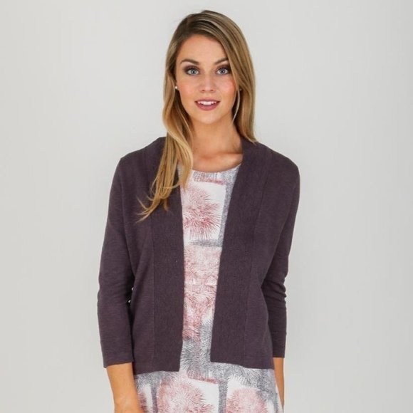 White Stuff River linen blend cardigan coal gray M - Picture 1 of 11